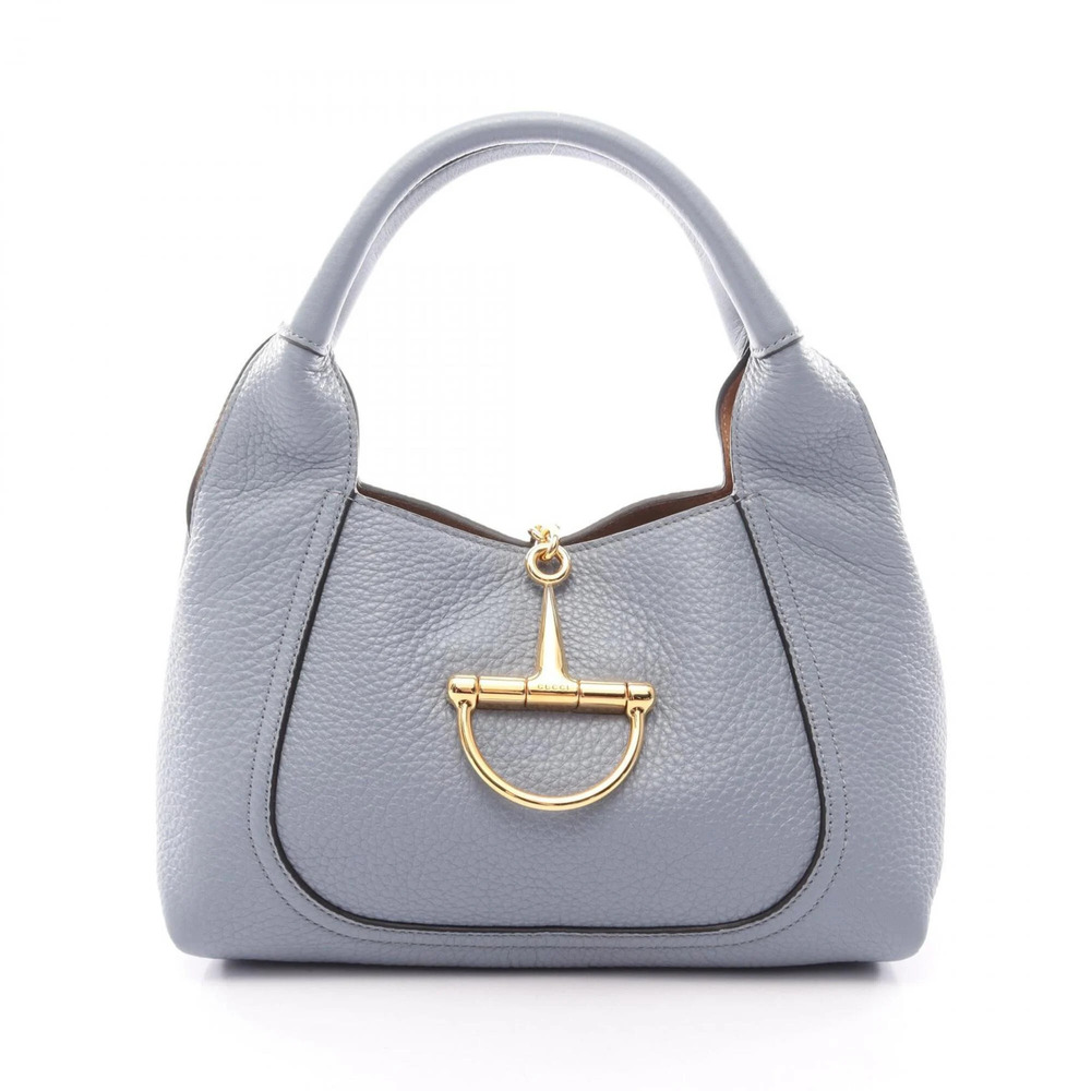 Gucci Soft Bit Small Handbag, Leather, Women's, Blue, 837467